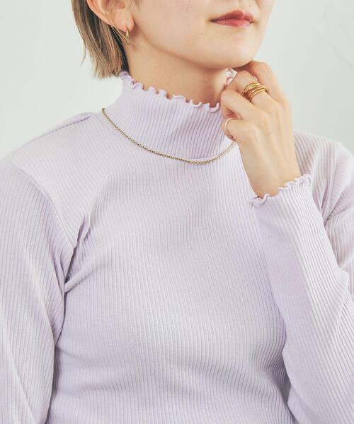 coen（コーエン）の「メロータートルネックロンT（Tシャツ/カットソー・レディース・オフホワイト/ナチュラル/モカ/ライム/ライラック/ブラック・M/L）」の17枚目の写真