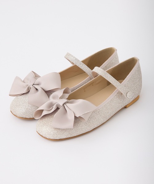 one after another NICE CLAUP（ワンアフターアナザーナイスクラップ）の「リボンカンフーシューズ　2023SS（バレエシューズ・レディース・アイボリー系/ブラック系その他/シルバー系その他・SMALL/MEDIUM/LARGE）」の3枚目の写真