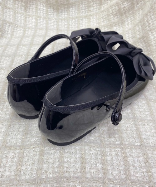 one after another NICE CLAUP（ワンアフターアナザーナイスクラップ）の「リボンカンフーシューズ　2023SS（バレエシューズ・レディース・アイボリー系/ブラック系その他/シルバー系その他・SMALL/MEDIUM/LARGE）」の7枚目の写真