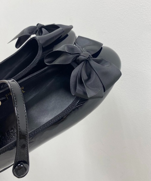 one after another NICE CLAUP（ワンアフターアナザーナイスクラップ）の「リボンカンフーシューズ　2023SS（バレエシューズ・レディース・アイボリー系/ブラック系その他/シルバー系その他・SMALL/MEDIUM/LARGE）」の9枚目の写真