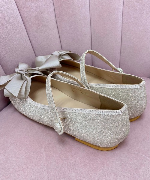 one after another NICE CLAUP（ワンアフターアナザーナイスクラップ）の「リボンカンフーシューズ　2023SS（バレエシューズ・レディース・アイボリー系/ブラック系その他/シルバー系その他・SMALL/MEDIUM/LARGE）」の17枚目の写真