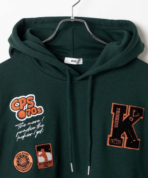 WEGO（ウィゴー）の「WEGO/ヘビーウエイト サガラワッペンプルパーカー（パーカー・メンズ・ネイビー/ダークグリーン/ベージュ・MEDIUM/LARGE）」の22枚目の写真