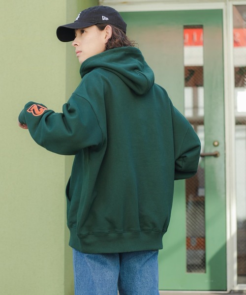 WEGO（ウィゴー）の「WEGO/ヘビーウエイト サガラワッペンプルパーカー（パーカー・メンズ・ネイビー/ダークグリーン/ベージュ・MEDIUM/LARGE）」の19枚目の写真