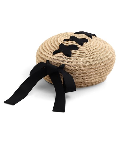 algy（アルジー）の「レースアップペーパーベレー（ハンチング/ベレー帽・キッズ・ベージュ・SMALL/MEDIUM）」の4枚目の写真