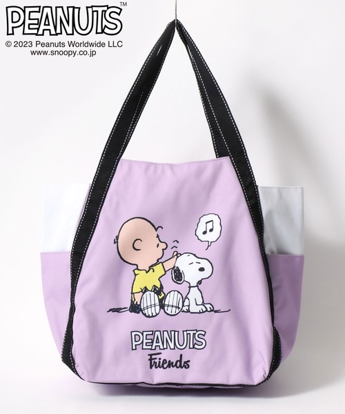 PEANUTS(ピーナッツ)の「PEANUTS(ピーナッツ)スヌーピー キャラクタープリント バルーントートバッグ/マザーバッグ(トートバッグ・レディース・ホワイト/グレー系その他/ブラック/ライトグリーン/ブラック系その他/ラベンダー/ブラック系その他4/ブラック系その他2/ブラック系その他3・FREE)」の9枚目の写真