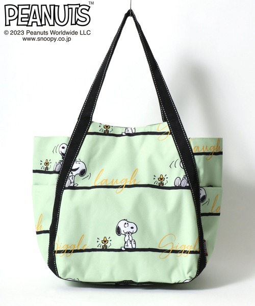 PEANUTS(ピーナッツ)の「PEANUTS(ピーナッツ)スヌーピー キャラクタープリント バルーントートバッグ/マザーバッグ(トートバッグ・レディース・ホワイト/グレー系その他/ブラック/ライトグリーン/ブラック系その他/ラベンダー/ブラック系その他4/ブラック系その他2/ブラック系その他3・FREE)」の8枚目の写真