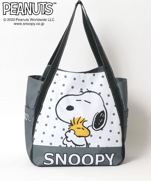 PEANUTS(ピーナッツ)の「PEANUTS(ピーナッツ)スヌーピー キャラクタープリント バルーントートバッグ/マザーバッグ(トートバッグ・レディース・ホワイト/グレー系その他/ブラック/ライトグリーン/ブラック系その他/ラベンダー/ブラック系その他4/ブラック系その他2/ブラック系その他3・FREE)」の17枚目の写真