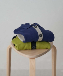 バイカラーカーディガン