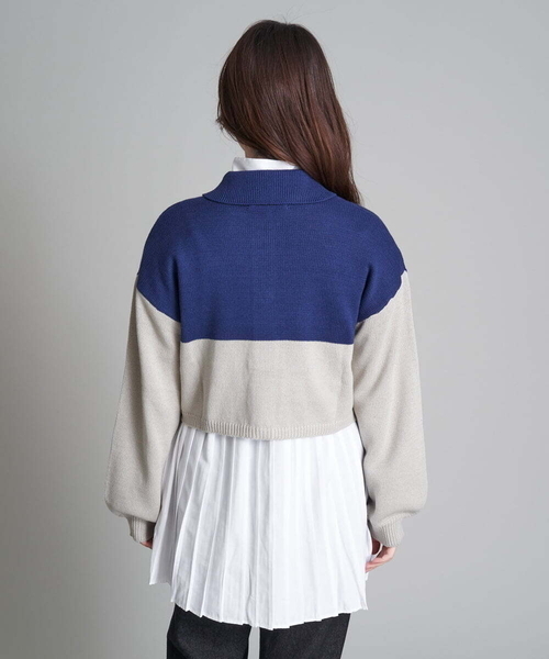 A de a.v.v（アードアー・ヴェ・ヴェ）の「バイカラーカーディガン（カーディガン/ボレロ・レディース・ブラック/ベージュ・38/36）」の16枚目の写真