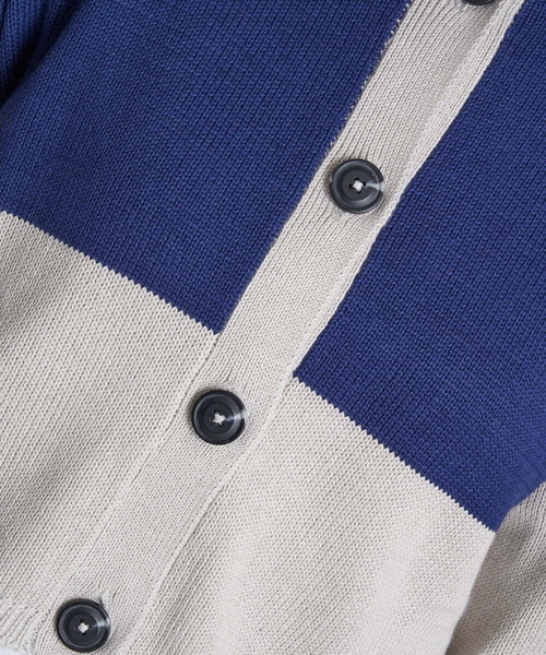 A de a.v.v（アードアー・ヴェ・ヴェ）の「バイカラーカーディガン（カーディガン/ボレロ・レディース・ブラック/ベージュ・38/36）」の5枚目の写真