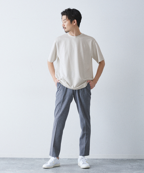 417 EDIFICE（フォーワンセブンエディフィス）の「【Made in Japan】コンパクトポンチ S/S クルーネック（Tシャツ/カットソー・メンズ・ブラック/ブラック系その他/グレー/ホワイト/ブルー系その他/イエロー/グリーン・SMALL/MEDIUM/LARGE/X-LARGE）」の11枚目の写真