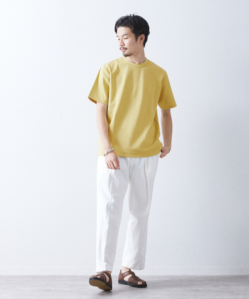 417 EDIFICE（フォーワンセブンエディフィス）の「【Made in Japan】コンパクトポンチ S/S クルーネック（Tシャツ/カットソー・メンズ・ブラック/ブラック系その他/グレー/ホワイト/ブルー系その他/イエロー/グリーン・SMALL/MEDIUM/LARGE/X-LARGE）」の14枚目の写真