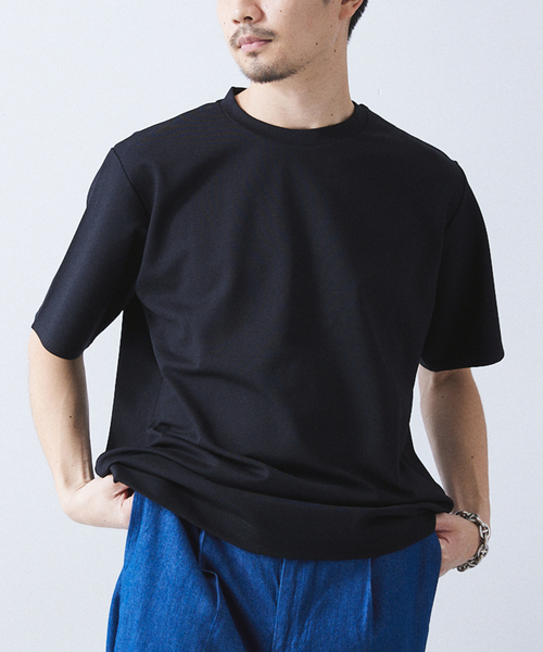 417 EDIFICE（フォーワンセブンエディフィス）の「【Made in Japan】コンパクトポンチ S/S クルーネック（Tシャツ/カットソー・メンズ・ブラック/ブラック系その他/グレー/ホワイト/ブルー系その他/イエロー/グリーン・SMALL/MEDIUM/LARGE/X-LARGE）」の16枚目の写真