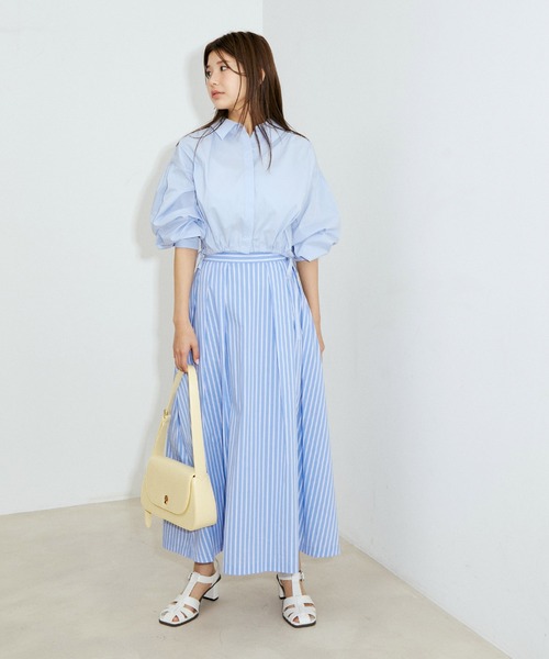 新品VISビス■抜け感！ボリューム5分袖バックシャンスキッパーブラウスWB 新品VISビス□抜け感！ボリューム5分袖バックシャンスキッパーブラウスWB