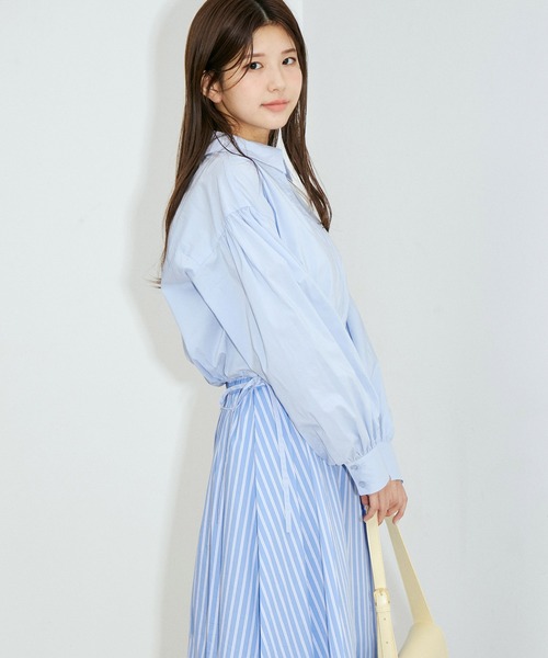 新品VISビス■抜け感！ボリューム5分袖バックシャンスキッパーブラウスWB 新品VISビス□抜け感！ボリューム5分袖バックシャンスキッパーブラウスWB