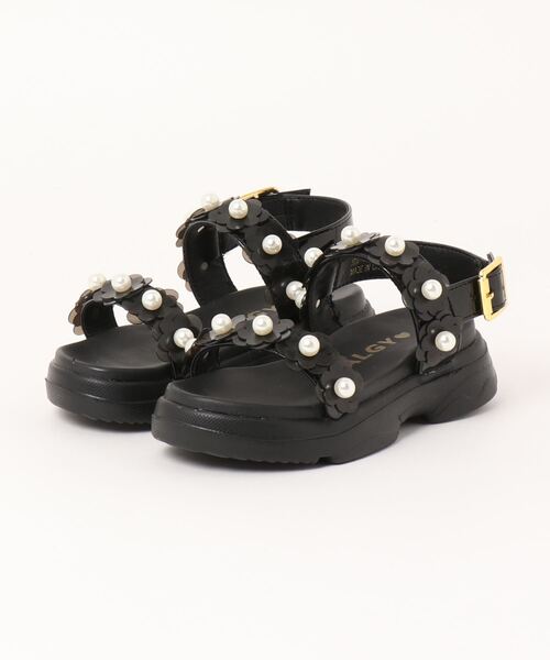 algy(アルジー)の「(ALGY)花柄 フラットヒール サンダル(サンダル・キッズ・ライトグリーン/ホワイト/ブラック/パープル・24.0cm/23.0cm/22.0cm/20.0cm/21.0cm/19.0cm)」の15枚目の写真