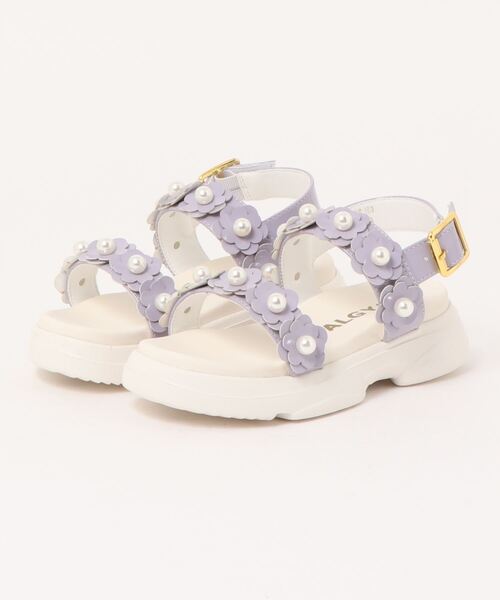 algy(アルジー)の「(ALGY)花柄 フラットヒール サンダル(サンダル・キッズ・ライトグリーン/ホワイト/ブラック/パープル・24.0cm/23.0cm/22.0cm/20.0cm/21.0cm/19.0cm)」の13枚目の写真