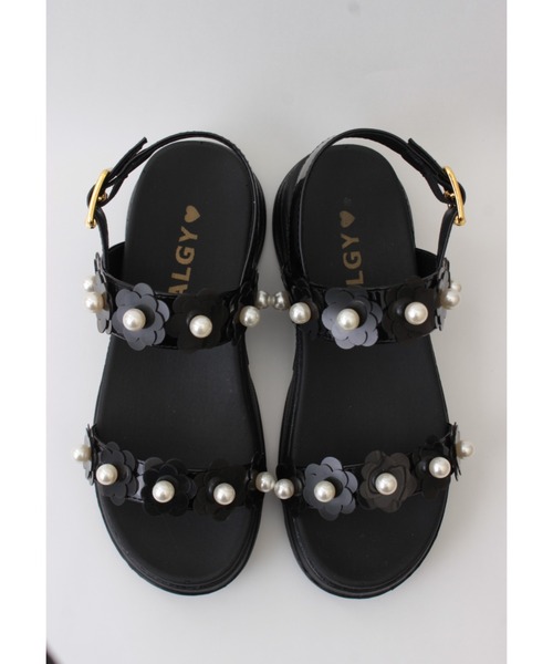 algy(アルジー)の「(ALGY)花柄 フラットヒール サンダル(サンダル・キッズ・ライトグリーン/ホワイト/ブラック/パープル・24.0cm/23.0cm/22.0cm/20.0cm/21.0cm/19.0cm)」の12枚目の写真
