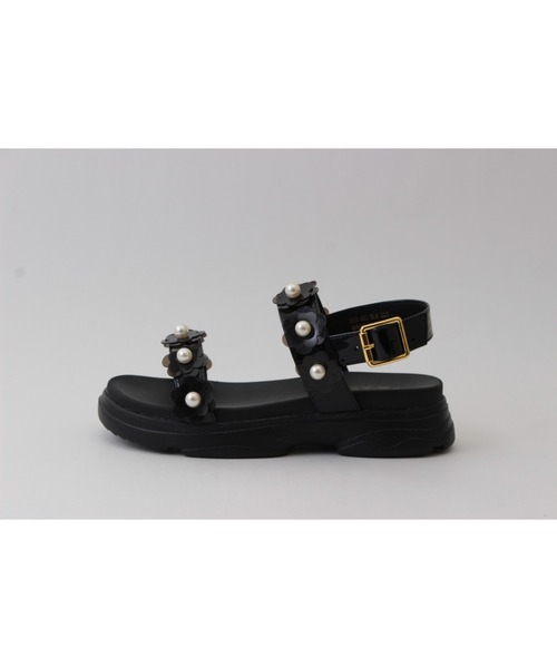 algy(アルジー)の「(ALGY)花柄 フラットヒール サンダル(サンダル・キッズ・ライトグリーン/ホワイト/ブラック/パープル・24.0cm/23.0cm/22.0cm/20.0cm/21.0cm/19.0cm)」の11枚目の写真