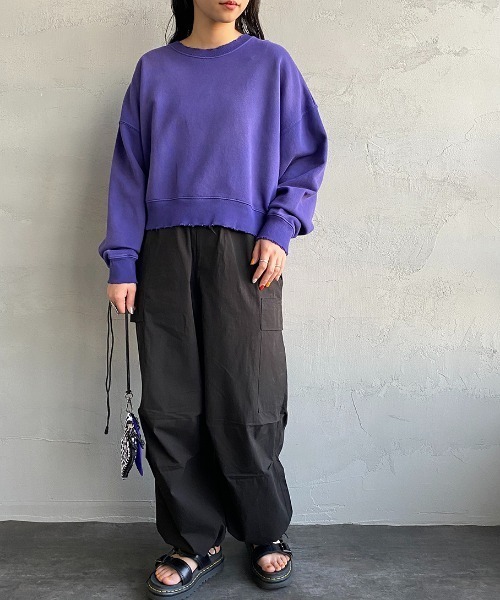JEANS FACTORY Clothes（ジーンズファクトリークローズ）の「【MORE 6月号掲載】[Jeans Factory Clothes/ジーンズファクトリークローズ] ワイドカーゴパンツ（カーゴパンツ・レディース・ピンク/カーキ/ライトグレー/ブラック・F）」の10枚目の写真