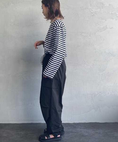 JEANS FACTORY Clothes（ジーンズファクトリークローズ）の「【MORE 6月号掲載】[Jeans Factory Clothes/ジーンズファクトリークローズ] ワイドカーゴパンツ（カーゴパンツ・レディース・ピンク/カーキ/ライトグレー/ブラック・F）」の21枚目の写真