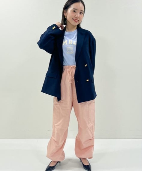 JEANS FACTORY Clothes（ジーンズファクトリークローズ）の「【MORE 6月号掲載】[Jeans Factory Clothes/ジーンズファクトリークローズ] ワイドカーゴパンツ（カーゴパンツ・レディース・ピンク/カーキ/ライトグレー/ブラック・F）」の14枚目の写真