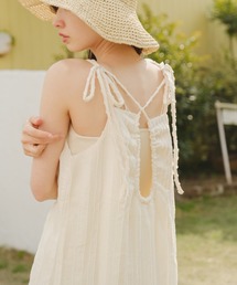 Kastane | 【2/12(日)0:00発売/サイズ展開あり/低身長サイズあり】ストライプジャガードキャミワンピース(ワンピース)