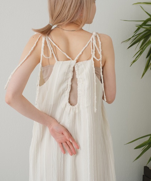 Kastane（カスタネ）の「【サイズ展開あり】ストライプジャガードキャミワンピース（ワンピース・レディース・アイボリー/ネイビー・0/1）」の9枚目の写真