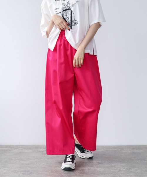 Cepica(セピカ)の「コットンカラーワイドパンツⅢ(その他パンツ・レディース・ネイビー/オフホワイト/ターコイズブルー/イエロー/ピンク/オレンジ/グリーン・FREE)」の6枚目の写真