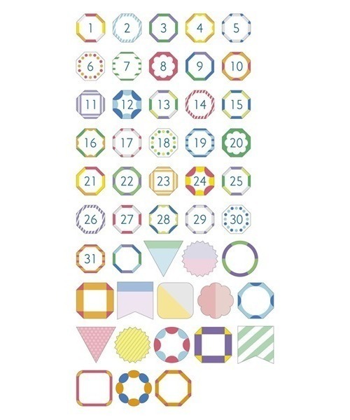 マステ」手帳デコ 水性ペンで書けるマスキングテープ（フレーク