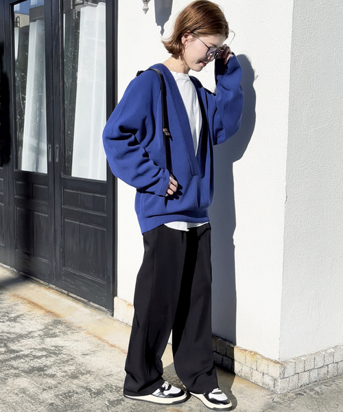 Spick & Span(スピックアンドスパン)の「≪WEB限定追加≫ミラノリブVネックニュアンスプルオーバー(ニット/セーター・レディース・チャコールグレー/ブルー系その他・FREE)」の19枚目の写真