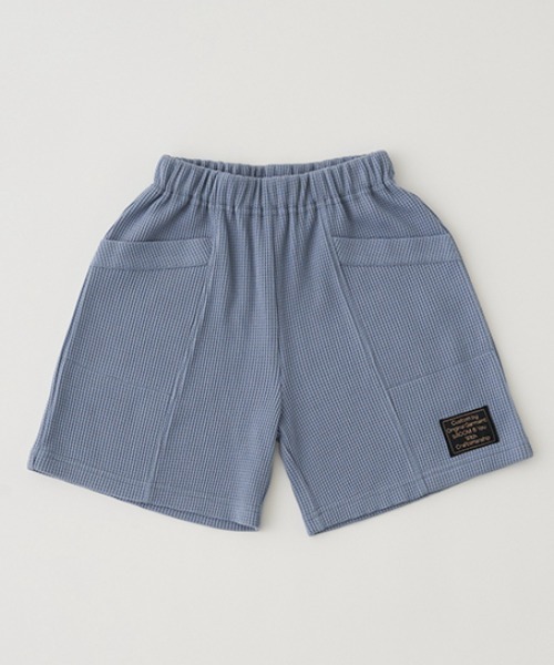 b・ROOM(ビールーム)の「【ふわふワッフル】4分丈ポケットパンツ(その他パンツ・キッズ・ピンク/チャコール/ライトカーキ/ベージュ/ブルーグレー・110cm/120cm/140cm/100cm/130cm)」の2枚目の写真