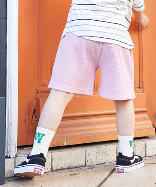 b・ROOM(ビールーム)の「【ふわふワッフル】4分丈ポケットパンツ(その他パンツ・キッズ・ピンク/チャコール/ライトカーキ/ベージュ/ブルーグレー・110cm/120cm/140cm/100cm/130cm)」の10枚目の写真
