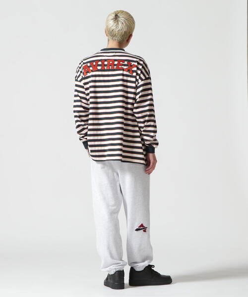 AVIREX(アヴィレックス)の「【WEB&DEPOT限定】BORDER LOGO LONG SLEEVE T-SHIRT / ボーダー ロゴ 長袖 Tシャツ / AVIREX / アヴィレックス(Tシャツ/カットソー・メンズ・ネイビー/オレンジ・L/M)」の10枚目の写真