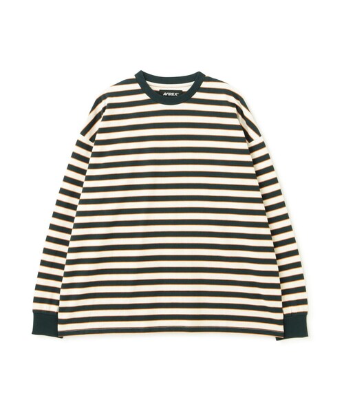 AVIREX(アヴィレックス)の「【WEB&DEPOT限定】BORDER LOGO LONG SLEEVE T-SHIRT / ボーダー ロゴ 長袖 Tシャツ / AVIREX / アヴィレックス(Tシャツ/カットソー・メンズ・ネイビー/オレンジ・L/M)」の15枚目の写真