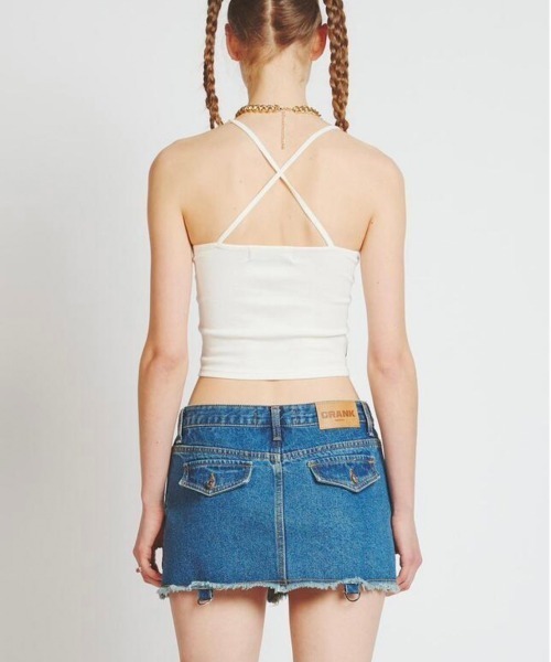 CRANK(クランク)の「【CRANK/クランク】CORSET SLEEVELESS BOLERO SET/コルセット ノースリーブ キャミソール ボレロ セット(Tシャツ/カットソー・レディース・ホワイト/ネイビー/杢グレー・ONE SIZE)」の11枚目の写真