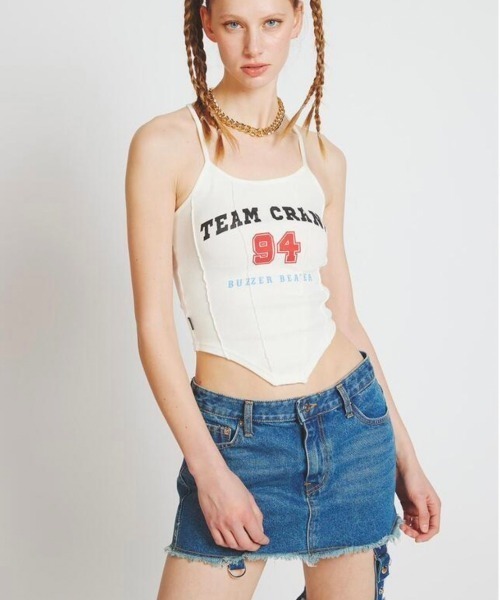 CRANK(クランク)の「【CRANK/クランク】CORSET SLEEVELESS BOLERO SET/コルセット ノースリーブ キャミソール ボレロ セット(Tシャツ/カットソー・レディース・ホワイト/ネイビー/杢グレー・ONE SIZE)」の14枚目の写真