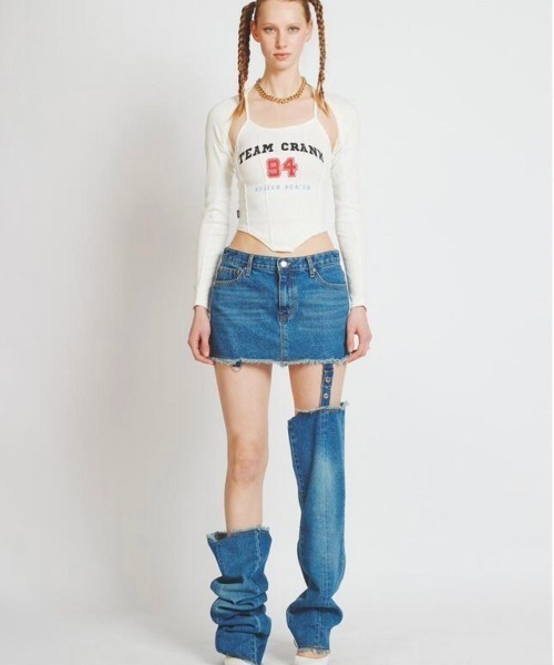 CRANK(クランク)の「【CRANK/クランク】CORSET SLEEVELESS BOLERO SET/コルセット ノースリーブ キャミソール ボレロ セット(Tシャツ/カットソー・レディース・ホワイト/ネイビー/杢グレー・ONE SIZE)」の20枚目の写真