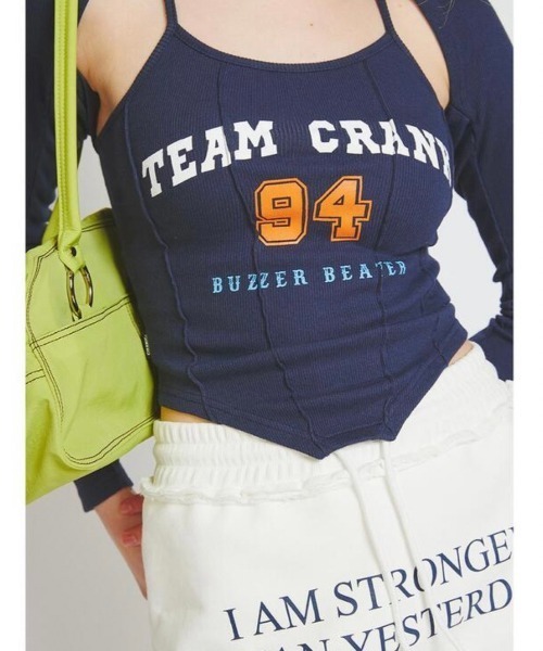 CRANK(クランク)の「【CRANK/クランク】CORSET SLEEVELESS BOLERO SET/コルセット ノースリーブ キャミソール ボレロ セット(Tシャツ/カットソー・レディース・ホワイト/ネイビー/杢グレー・ONE SIZE)」の10枚目の写真