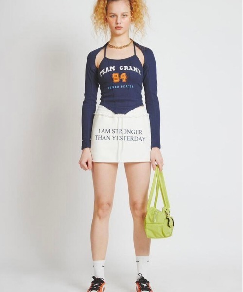 CRANK(クランク)の「【CRANK/クランク】CORSET SLEEVELESS BOLERO SET/コルセット ノースリーブ キャミソール ボレロ セット(Tシャツ/カットソー・レディース・ホワイト/ネイビー/杢グレー・ONE SIZE)」の16枚目の写真