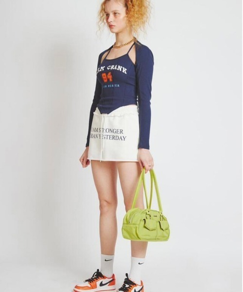 CRANK(クランク)の「【CRANK/クランク】CORSET SLEEVELESS BOLERO SET/コルセット ノースリーブ キャミソール ボレロ セット(Tシャツ/カットソー・レディース・ホワイト/ネイビー/杢グレー・ONE SIZE)」の13枚目の写真