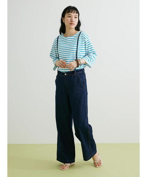 CRAFT STANDARD BOUTIQUE(クラフトスタンダードブティック)の「ボーダースリットプルオーバー(Tシャツ/カットソー・レディース・ピンク/グリーン/ネイビー/ブルー・FREE)」の21枚目の写真