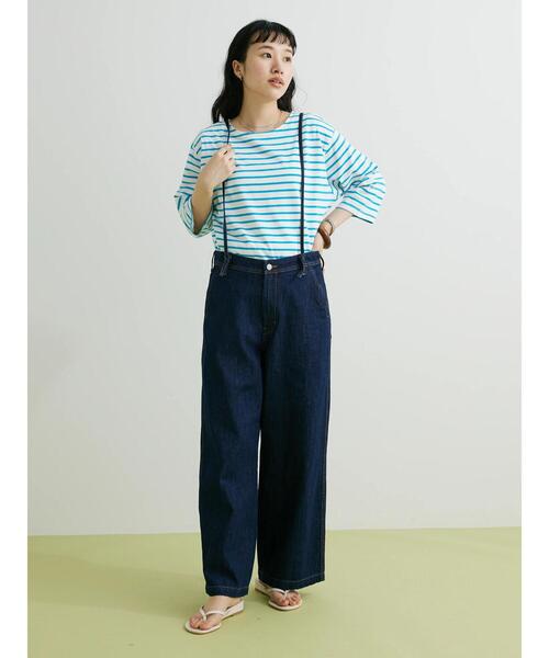 CRAFT STANDARD BOUTIQUE(クラフトスタンダードブティック)の「ボーダースリットプルオーバー(Tシャツ/カットソー・レディース・ピンク/グリーン/ネイビー/ブルー・FREE)」の20枚目の写真