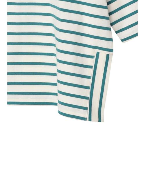 CRAFT STANDARD BOUTIQUE(クラフトスタンダードブティック)の「ボーダースリットプルオーバー(Tシャツ/カットソー・レディース・ピンク/グリーン/ネイビー/ブルー・FREE)」の15枚目の写真