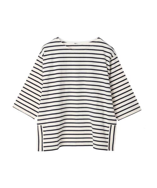 CRAFT STANDARD BOUTIQUE(クラフトスタンダードブティック)の「ボーダースリットプルオーバー(Tシャツ/カットソー・レディース・ピンク/グリーン/ネイビー/ブルー・FREE)」の6枚目の写真