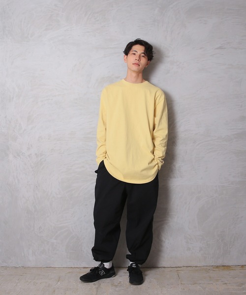 WAIPER.inc（ワイパーインク）の「Goodwear グッドウェア 2W7-5504 USAコットン 袖リブ ロング丈 L/S Tシャツ（Tシャツ/カットソー・メンズ・ライトカーキ/杢グレー/イエロー系その他/ネイビー/グレイッシュベージュ/オレンジ系その他/ブルー系その他/ブラック/ミント/ホワイト・S/M/XL/L）」の18枚目の写真