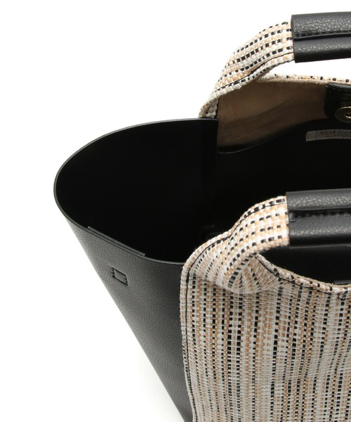 ROPE' PICNIC（ロペピクニック）の「異素材コンビくり手トート＆ショルダーバッグ（ショルダーバッグ・レディース・キナリ/ブラック・FREE）」の12枚目の写真