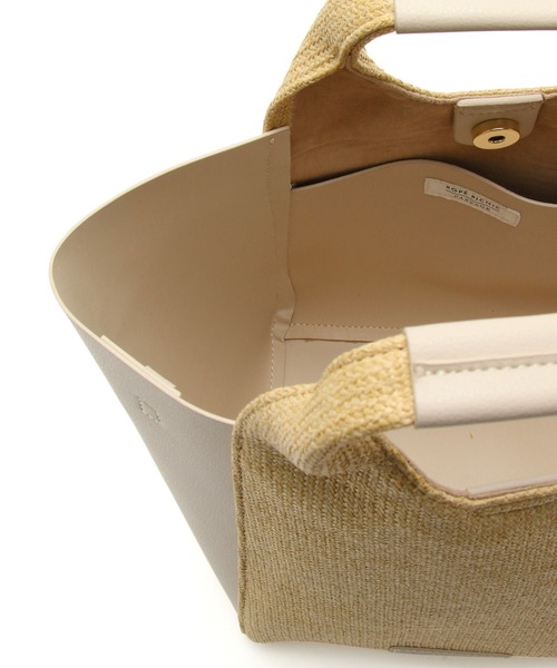 ROPE' PICNIC（ロペピクニック）の「異素材コンビくり手トート＆ショルダーバッグ（ショルダーバッグ・レディース・キナリ/ブラック・FREE）」の6枚目の写真