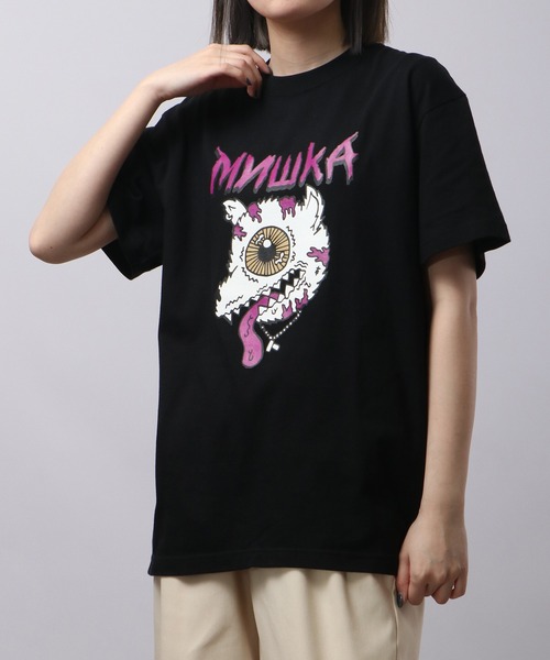 MISHKA（ミシカ）の「MISHKA プリント 半袖Tシャツ（Tシャツ/カットソー・メンズ・ブラック系その他3/ブラック系その他/ライトイエロー/ホワイト系その他6/ブラック系その他7/ライトパープル/ピンク/ホワイト/アクア/ブラック系その他4/ブラック系その他6/ライトオリーブ/ブラック系/ホワイト系その他/ブラック系その他5/ブラック/ホワイト系その他2/ホワイト系その他3/ホワイト系その他7/ホワイト系その他4/ブラック系その他2/ホワイト系その他5/パープル系その他/オレンジ/ピンク系その他/ライトグリーン/ブラック系1/ホワイト系・L/XL/M/2XL/S）」の19枚目の写真
