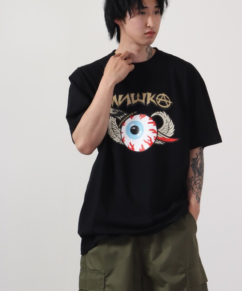 MISHKA（ミシカ）の「MISHKA プリント 半袖Tシャツ（Tシャツ/カットソー・メンズ・ブラック系その他3/ブラック系その他/ライトイエロー/ホワイト系その他6/ブラック系その他7/ライトパープル/ピンク/ホワイト/アクア/ブラック系その他4/ブラック系その他6/ライトオリーブ/ブラック系/ホワイト系その他/ブラック系その他5/ブラック/ホワイト系その他2/ホワイト系その他3/ホワイト系その他7/ホワイト系その他4/ブラック系その他2/ホワイト系その他5/パープル系その他/オレンジ/ピンク系その他/ライトグリーン/ブラック系1/ホワイト系・L/XL/M/2XL/S）」の20枚目の写真